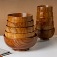 thumbnail image 6 of Shoreew Natural Jujube Wood Noodle Bowl Handmade Round Soup Salad Bowl Food-Safe Oil Finish Handcrafted Rice Mug for Tea Coffee, 6 of 7