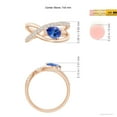 thumbnail image 4 of ANGARA Natural Criss Cross Pear Shaped Tanzanite Ring with Diamond Accents in 14K Rose Gold for Women (Size-7x5mm) | December Birthstone, Anniversary, Jewelry Gift for Women | Natural Tanzanite Ring, 4 of 8