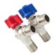 thumbnail image 4 of Brass Ball Valve Hot Cold Water Connection Triangle Design Copper Material 2Pcs, 4 of 5