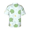 thumbnail image 3 of Picia Kawaii Frogs Gentle Cotton Regular Fit Short Sleeve Casual Hawaiian Shirt for Men-XX-Large, 3 of 9