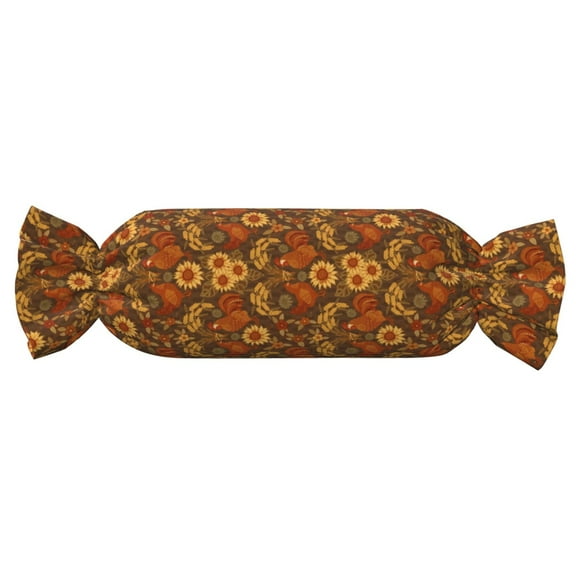 Salouo Chicken And Rooster Pattern Cute Bolster Pillow,Cylindrical Pillow Long Pillow for Bed Round Side Pillow for Knee/Leg/Neck ,- Length 24.4" x 9.8" Diameter