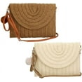 thumbnail image 2 of Namzi Straw Clutch Handbag, Women Straw Tote Purse Envelope Bag Wallet Summer Woven Beach Bag (Beige), 2 of 5