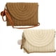 thumbnail image 2 of Xiao Hua Bolso de mano de paja, tipo sobre, para mujer, de verano, tejido, para playa (beige), 2 of 5