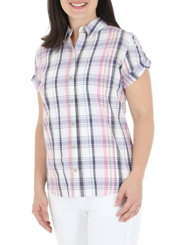 Women's Short Sleeve Classic Career Shirt - Walmart.com