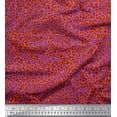 thumbnail image 1 of Soimoi Orange polyester Crepe Fabric Leopard & Wild Animal Skin Fabric Prints by Yard 52 Inch Wide, 1 of 3