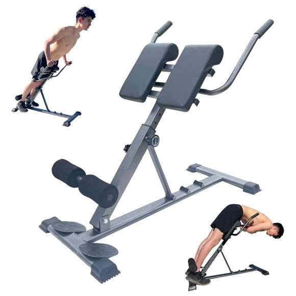 X Factor Roman Chair Hyperextension Adjustable Hyper ABS Bench Exercise Hyper Back - Abdominal Back Extension Strength Training Home Gym Full Body Workout Dip Station AB and Back Bench