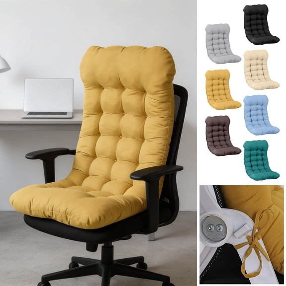 Chair Cushion, Integrated Office Chair Cushion with Backrest, Full Back Seat Pad for Desk Chair Computer Chair Long Sitting Support, AKLJWH【Gray, 17.72"×33.46"】