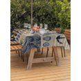 thumbnail image 3 of Outdoor Tablecloth with Umbrella Hole for Patio/Picnic/Party/Camping, Nautical Coastal Waterproof Table Cloth Rectangle Table Cover Washable, Vintage Sea Anchor Boat Underwater World Beige (54"x 80"), 3 of 8