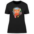 thumbnail image 1 of Cute Winte Floral Dog Doodle T-Shirt Women -Image by Shutterstock, Female Medium, 1 of 2