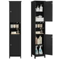 thumbnail image 6 of 67" H Narrow Bathroom Floor Storage Cabinet with Adjustable Shelves & Doors, Tall Bathroom Cabinet for Small Space, Living Room, Entryway, Kitchen, Black, 6 of 8