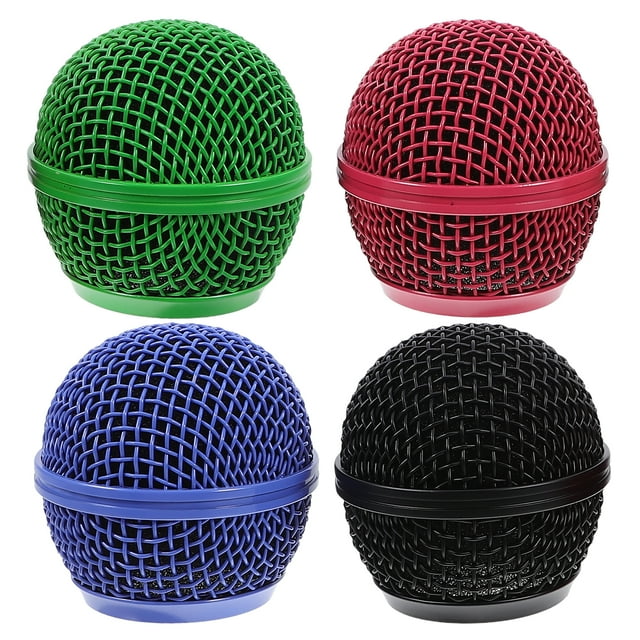 4 Uds. De rejillas de micrófono de Metal, repuesto de malla de micrófono, cabezal de parrilla, accesorios de micrófono compatibles con Shure SM58