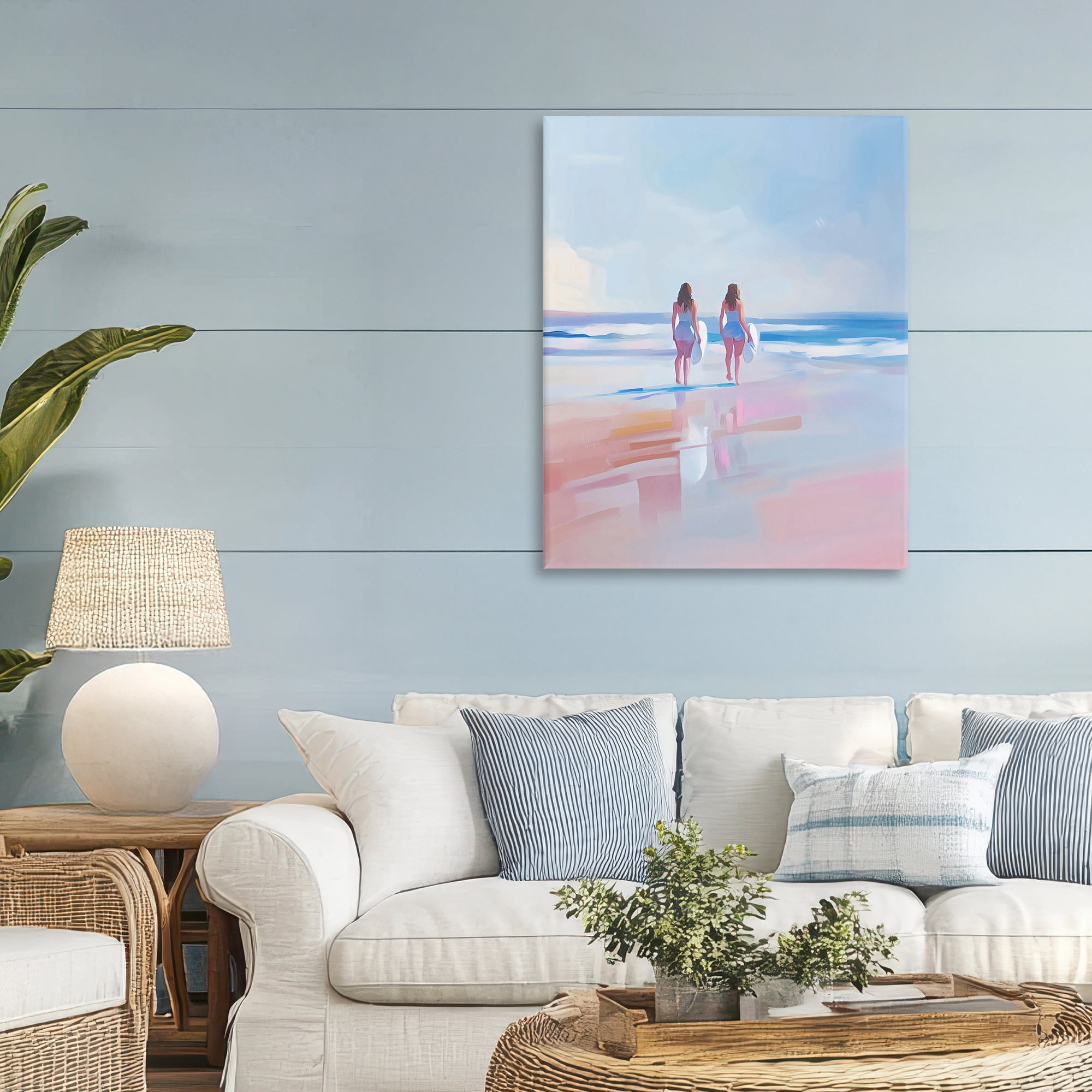 Stupell Industries Heading To Surf at Dawn Canvas Wall Art, design by The Prints Vibe