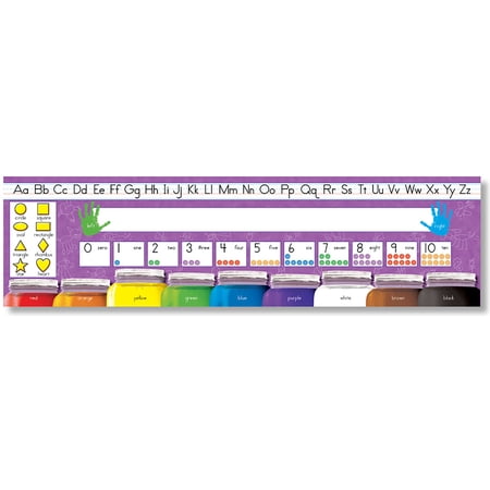 North Star Teacher Resources Traditional Manuscript Desk Plates, 19" x 5", Pack of 36