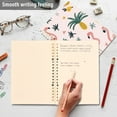 thumbnail image 4 of FORMRS 1-Subject Spiral Notebook 8" x 5" College Ruled 60 Refillable Sheet A5 Hard Cover, Flamingo Pattern, 4 of 7