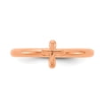 thumbnail image 3 of Stackable Expressions Sterling Silver Rose Gold-plated Cross Ring, 3 of 8