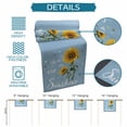 thumbnail image 6 of Light Blue Sunshine Sunflower Table Runner 36 Inches Long Farmhouse Dress Scarves, Pastoral Bees Farmhouse Floral Dining Tablerunner for Coffee Table/Kitchen Island/Party Décor, Small 13" x 36", 6 of 8