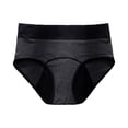 thumbnail image 2 of VV AVEORS Period Underwear For Women High Waisted Cotton Briefs Stretch Soft Ladies Panties Full Coverage Underpants Black S, 2 of 3