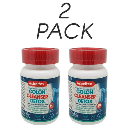 Esbeltex Colon Cleanser Detox. Naturally Improves your Intestinal Transit, Prevents Inflammation, and Provides Constipation Relief. Gluten Free, Non GMO. 100% Natural. 60 Capsules. Pack of (Best Over The Counter Colon Cleanse)