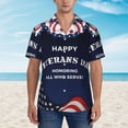 thumbnail image 5 of Happy Veterans Day (1) Men's 3d Print Casual Button Down Shirts, Novelty Hawaiian Short Sleeves 2xl, 5 of 8
