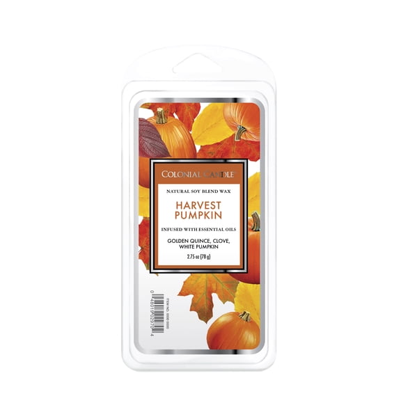 Colonial Candle Harvest Pumpkin 2.75oz Wax Melt, 6 Cube, Orange