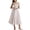 Blush Pink, variant on Women's Floral Square Neck Wide Strap Midi Dress 100% Polyester Ruched Sheer Overlay Not Lined Ideal For Day To Evening