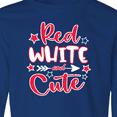 thumbnail image 4 of Inktastic 4th of July Red White and Cute with Arrow and Stars Long Sleeve Youth T-Shirt, 4 of 5