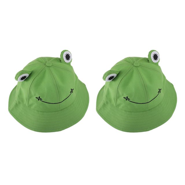 Minnieouse Mujeres Hombres pesca protector solar cubo sombrero verano viaje portátil Adorable pescador gorra ojos grandes sombreros plegables Type2 NO2