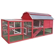 Chicken Coop Outlet Large 102 Wood Backyard Hen House Nesting Box & Run & Cleaning Tray