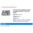 thumbnail image 2 of Left Driver Side Headlight Assembly - Compatible with 2001 - 2011 Ford Ranger 2002 2003 2004 2005 2006 2007 2008 2009 2010, 2 of 2