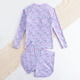 thumbnail image 7 of TOWED22 Girls 2 Pieces Rash Guard Swimsuit Long Sleeve Tankini for 4-10 Years Purple,10-11 Y, 7 of 7
