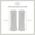 thumbnail image 2 of Exclusive Home Bensen Trellis 100% Blackout Grommet Top Curtain Panel Pair, 52"x96", Grey White, Set of 2, 2 of 8