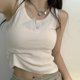 thumbnail image 1 of Camiseta sin mangas para mujer, blusa sin mangas con botones acanalados, Color sólido, informal, para adolescentes, vestidos básicos de verano a la moda, 1 of 5