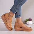 thumbnail image 2 of Women's Orthopedic Slope Heel Sandals 2025 Closed Toe Solid Color Fashion Breathable Casual Low Heel Slope Heel Shoes, 2 of 5