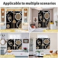 thumbnail image 6 of Black Brown Kitchen Curtains Short 45 Inch Length, White Circle Modern Minimalist Geometric Grommet Top Bedroom Living Room Curtains, Light Filtering Cafe Curtain Drapes 2 Panels Set 84''x45'', 6 of 9