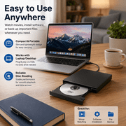 Yuege External DVD Drive ,External USB Drive DVD Drive,External DVD Drive,Black