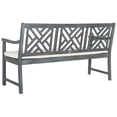 thumbnail image 4 of Safavieh Bradbury Outdoor Modern 3 Seat Garden Bench with Cushion, 4 of 7