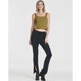 thumbnail image 6 of Real Essentials 5 Pack: Women’s Square Neck Ribbed Crop Tank Tops – Racerback Workout, Gym & Casual Shirts, 6 of 8