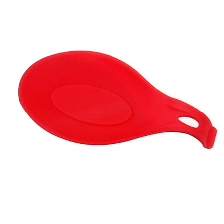 

10PCS Multipurpose Silicone Spoon Rest Pad Food Grade Silica Gel Spoon Put Mat Device