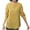 Yellow, variant on Timegard Blouse for Women Plus Size Long Sleeve Button Round Neck Loose Lightweight Casual Office Shirts Tops