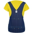 thumbnail image 2 of Halloween Overalls Yellow T-Shirt Costume All Over Womens T Shirt Multi SM, 2 of 2