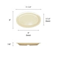 thumbnail image 2 of Excellante Nustone Tan Melamine Dinnerware Collection 11 1/2" x 8" Narrow Rim Platter, Comes in Dozen, 2 of 2