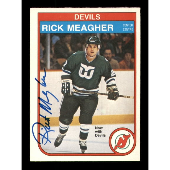 Rick Meagher Autographed 1982-83 O-Pee-Chee Card #144 New Jersey Devils SKU #251933