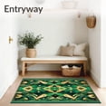 thumbnail image 3 of ODIKA 4'x6' Machine Washable Non-Slip Area Rug, Classic Green Abstract High Traffic Rug, Green, 84749, 3 of 7