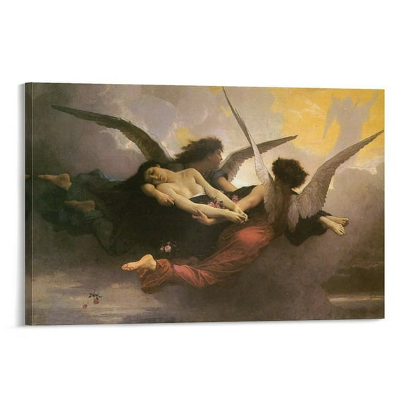 William Adolphe Bouguereau The Soul Carried To Heaven Art Poster Room Aesthetic Poster Print Art Wall Painting Canvas Posters Gifts Modern Bedroom Decor 24x36inch(60x90cm)