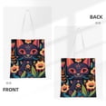 thumbnail image 3 of ZNDUO Canvas Tote Bag, Flower Pet Cat Pattern Reusable Grocery Bags for Shopping, Gym, School, Beach, 3 of 8