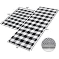 thumbnail image 4 of KIMODE Black/White Buffalo Plaid Kitchen Rug Runner Set, 2 Piece Anti Fatigue Cushioned Kitchen Rugs and Mats, Non Slip Waterproof Standing Kitchen Floor Mats (Black and White, 18" x 29"+18" x 47"), 4 of 7
