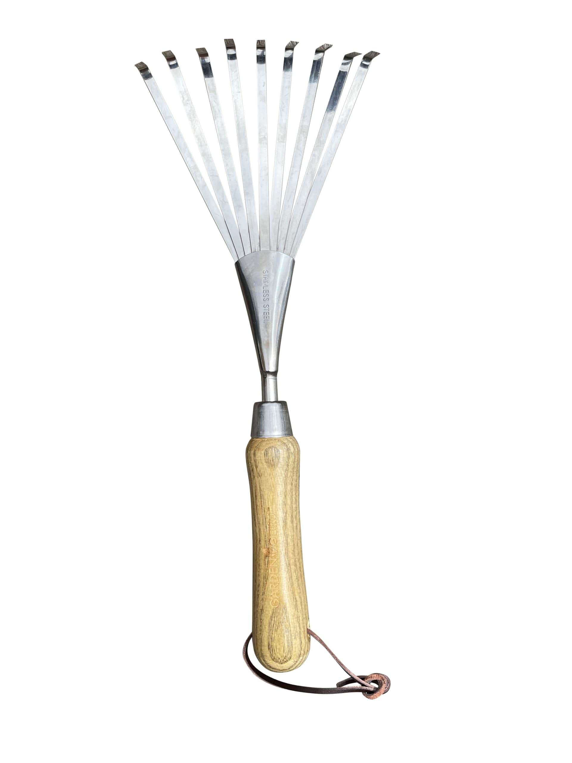 Garden Guru Eco Hand Rake Soil Tiller - 100% Recycled Stainless Steel - Rust Resistant - FSC Certified Wood Ergonomic Handle - Great for Gardening Cultivating Loosening Soil & Spreading Mulch (4)