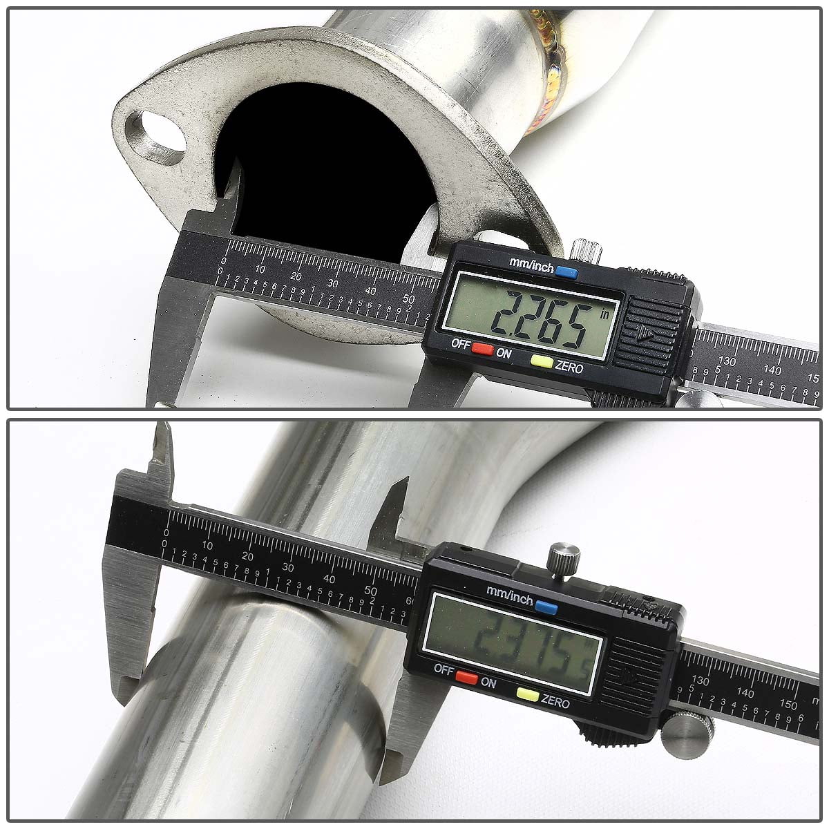 DNA Motoring CBE-HA94L4-NRT For 1994 to 1997 Honda Accord CD 4Cyl Stainless Steel 4" Rolled Muffler Tip Catback Exhaust System 95 96