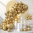 thumbnail image 1 of Globos de fiesta Henviro Metallic Gold 100% látex 13/25/30/45 cm, 1 of 1