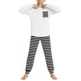 thumbnail image 4 of Cethrio Girls 2 Piece Pajama Sets, Pullover Crew Neck Long Sleeve Girls' Sleepwear Loungewear Black Size 6, 4 of 8